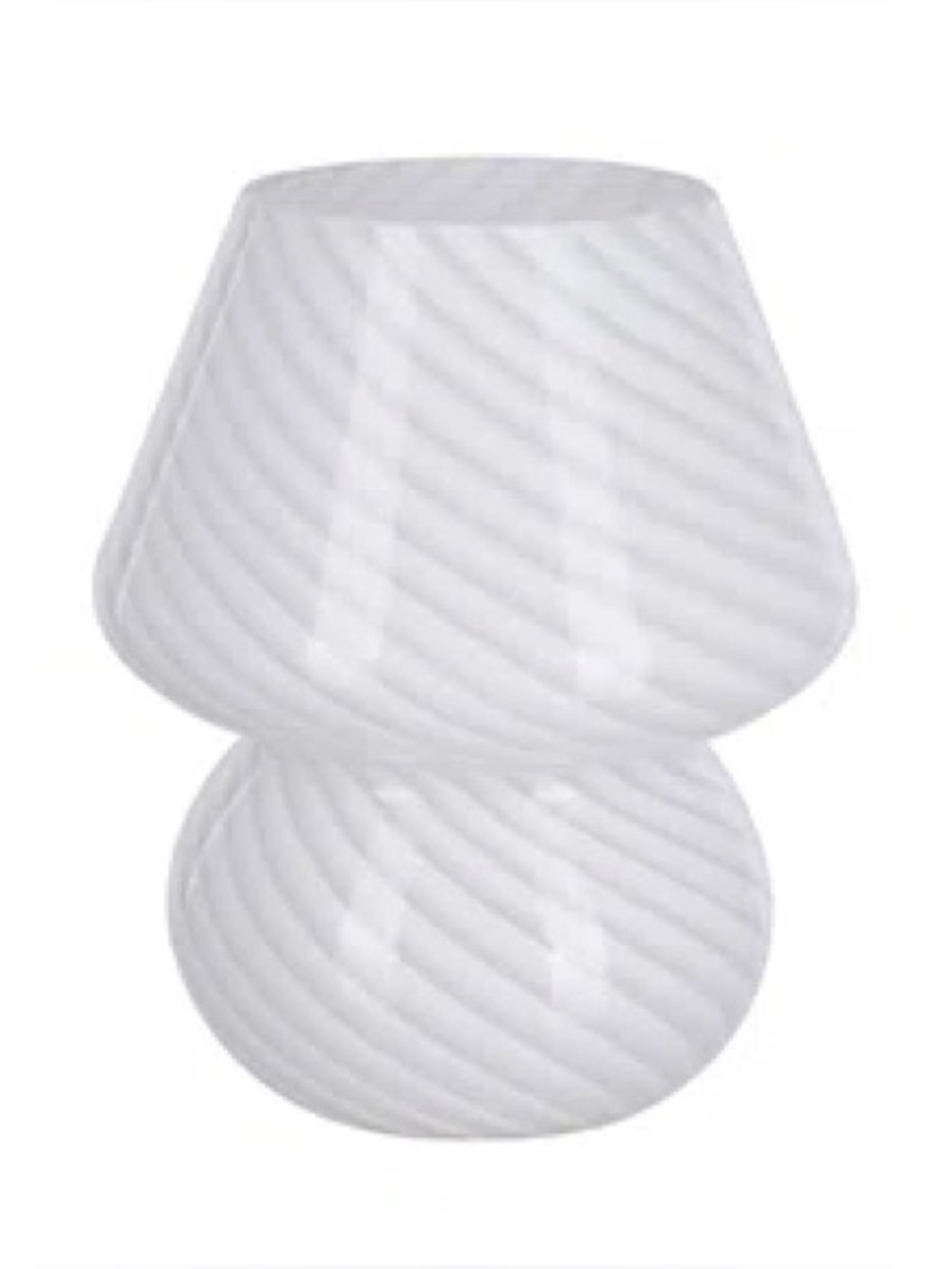 Striped mushroom mini lamp